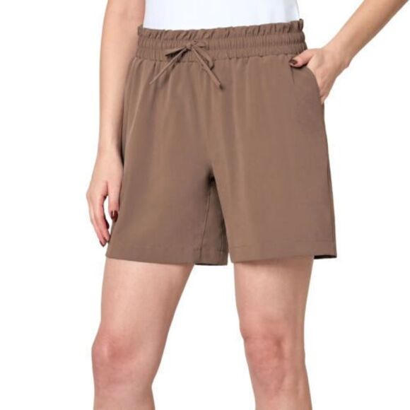 Mondetta Women's Stretch Woven Utility Active Shorts Mocha Mousse Choose Size - Picture 1 of 2